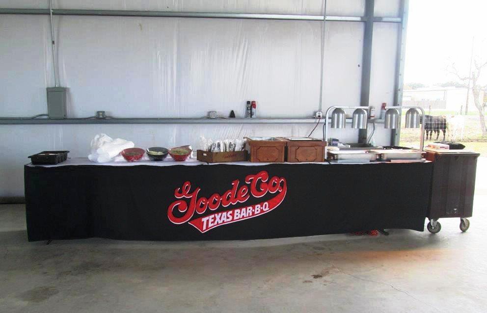 Barbeque catering set up